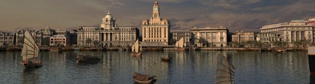 Shanghai Bund 3D मॉडल .c4d .max .obj .3ds .fbx .stl .blend