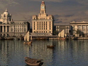 Şangay Bund 3D Model