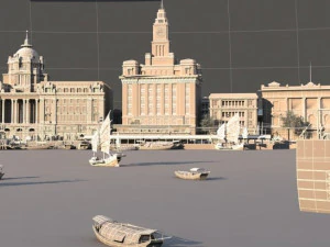 Shanghai Bund 3D Model