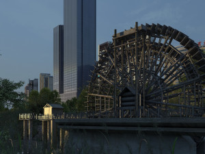 Waterwheel 3D Model