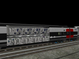 High speed railway 3D Model