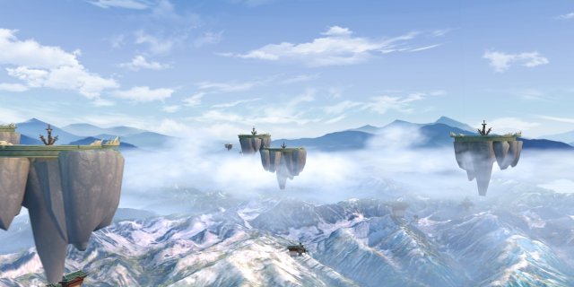 Castle in the sky 3D Model .c4d .max .obj .3ds .fbx .stl .blend 