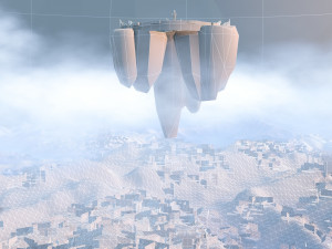 Castle in the sky 3D Model