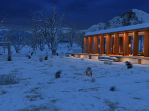 Snow scene 3D Model