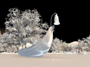 Wooden boat 3D-Modell