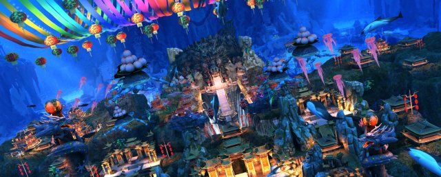 Underwater palace 3D 모델 .c4d .max .obj .3ds .fbx .stl .blend 