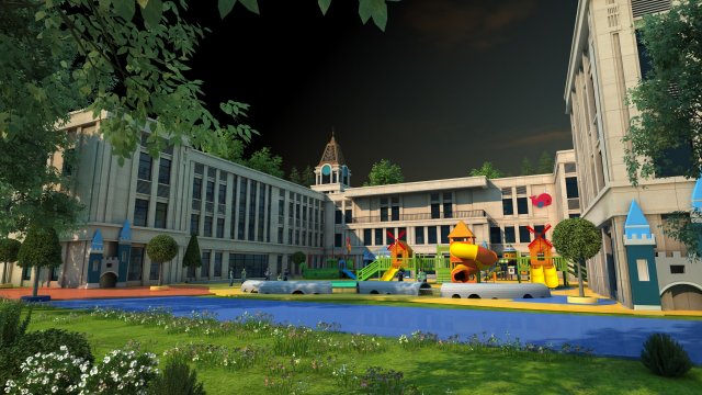 Kindergarten 3D Model .c4d .max .obj .3ds .fbx .stl .blend 