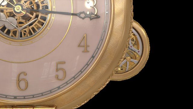 Pocket watch Model 3D .c4d .max .obj .3ds .fbx .stl .blend 