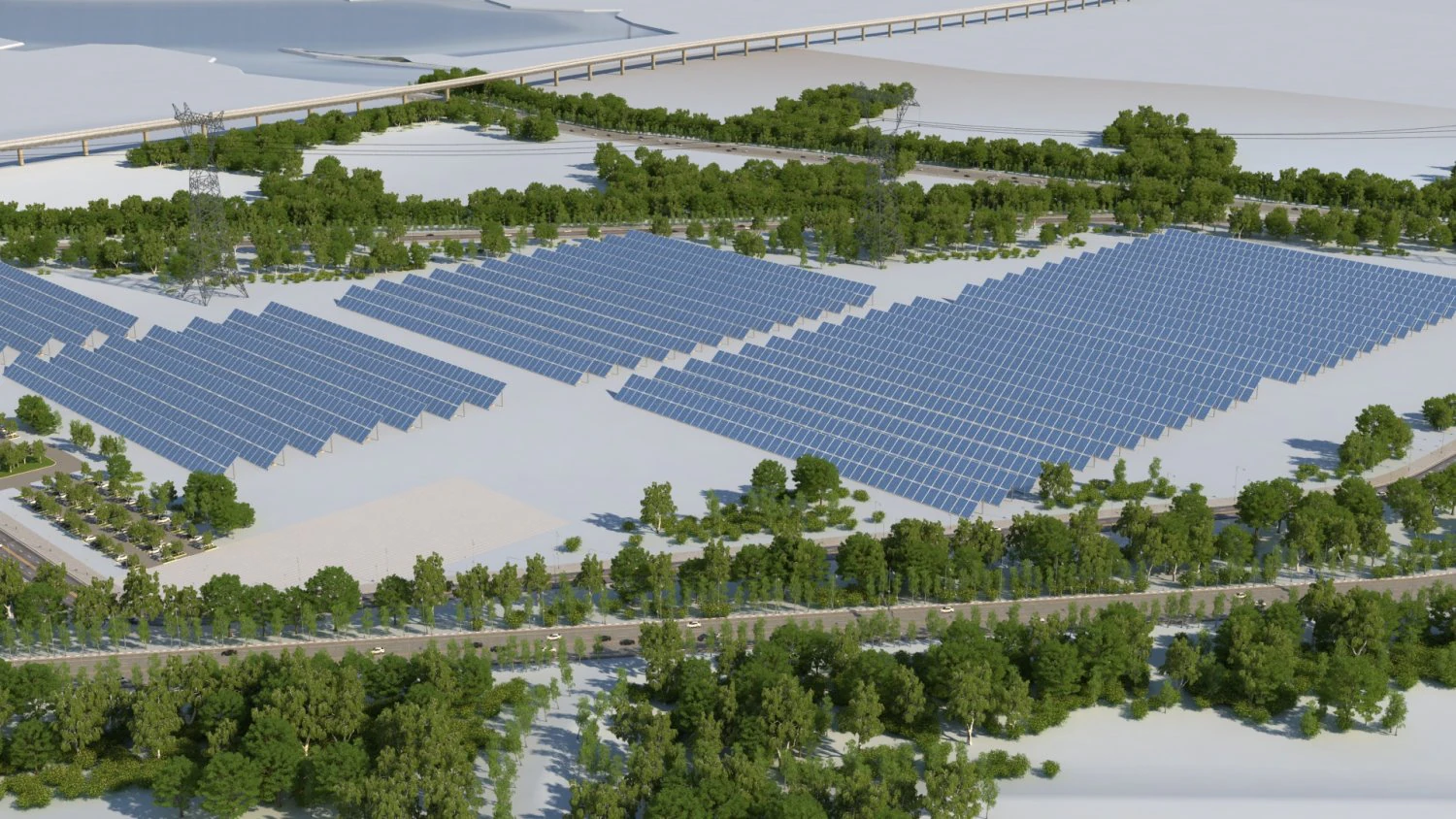Power station 3D Model .c4d .max .obj .3ds .fbx .stl .blend 