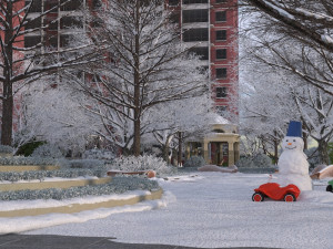 Snow scene 3D Model