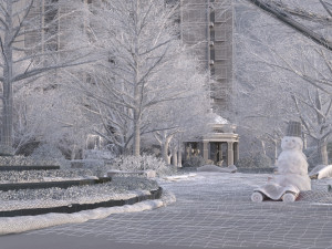 Snow scene 3D Model