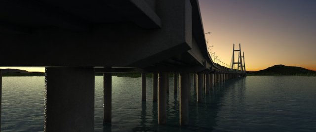 Bridge 3D Model .c4d .max .obj .3ds .fbx .stl .blend 