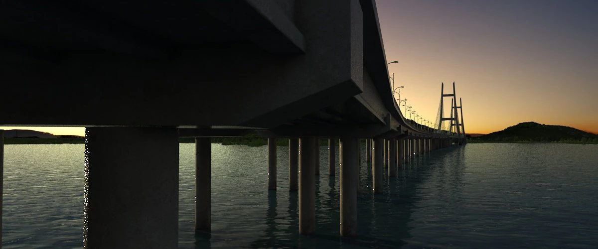 Bridge 3D Model .c4d .max .obj .3ds .fbx .stl .blend 