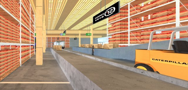 Logistics port 3D 模型 .c4d .max .obj .3ds .fbx .stl .blend 