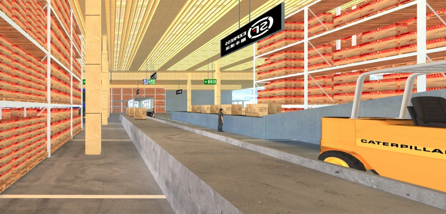 Logistics port 3D Model .c4d .max .obj .3ds .fbx .stl .blend 