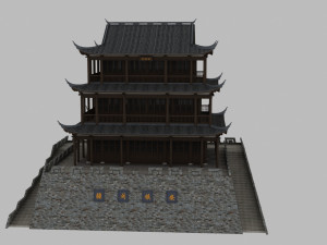 Ancient building Model 3D