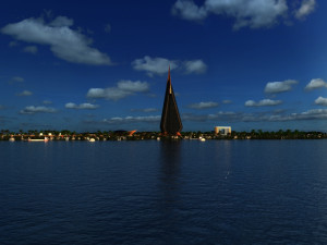 Overlooking the city Modello 3D