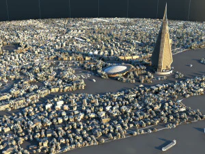 Overlooking the city 3D Model