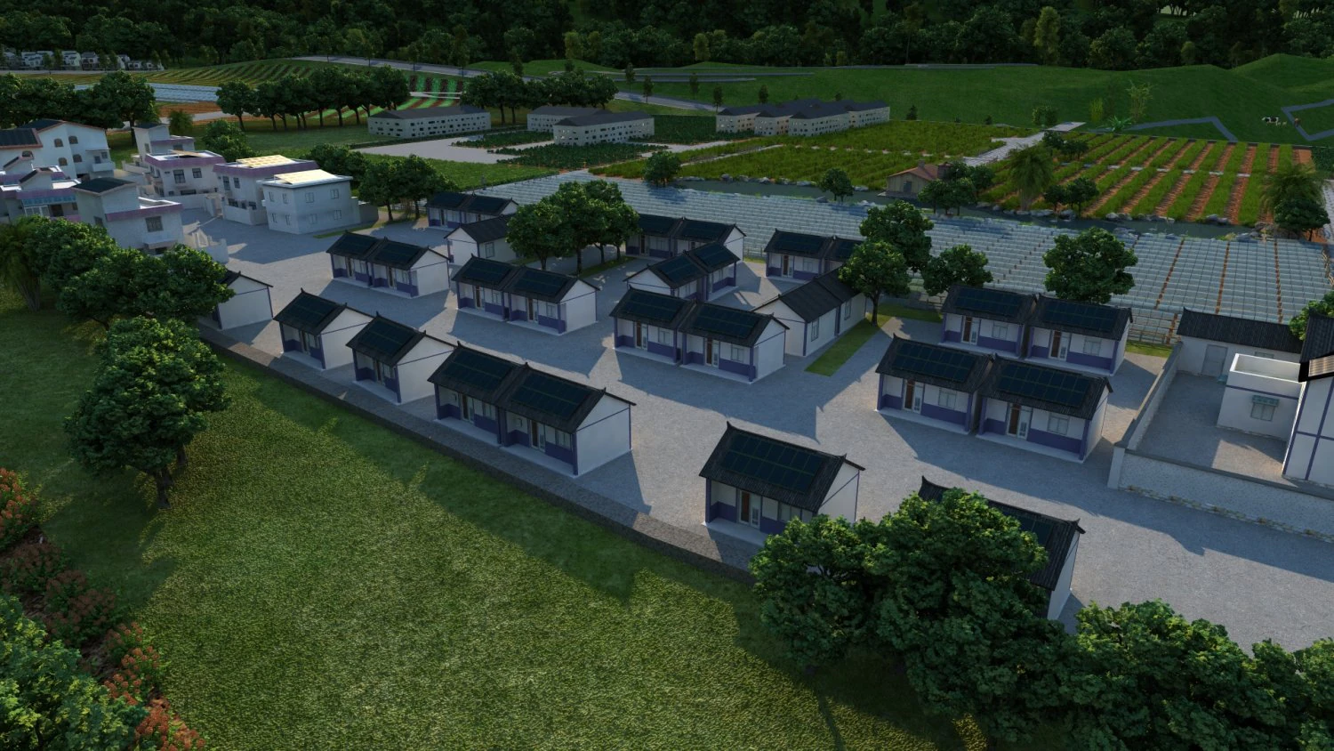 Village 3D Model .c4d .max .obj .3ds .fbx .stl .blend 