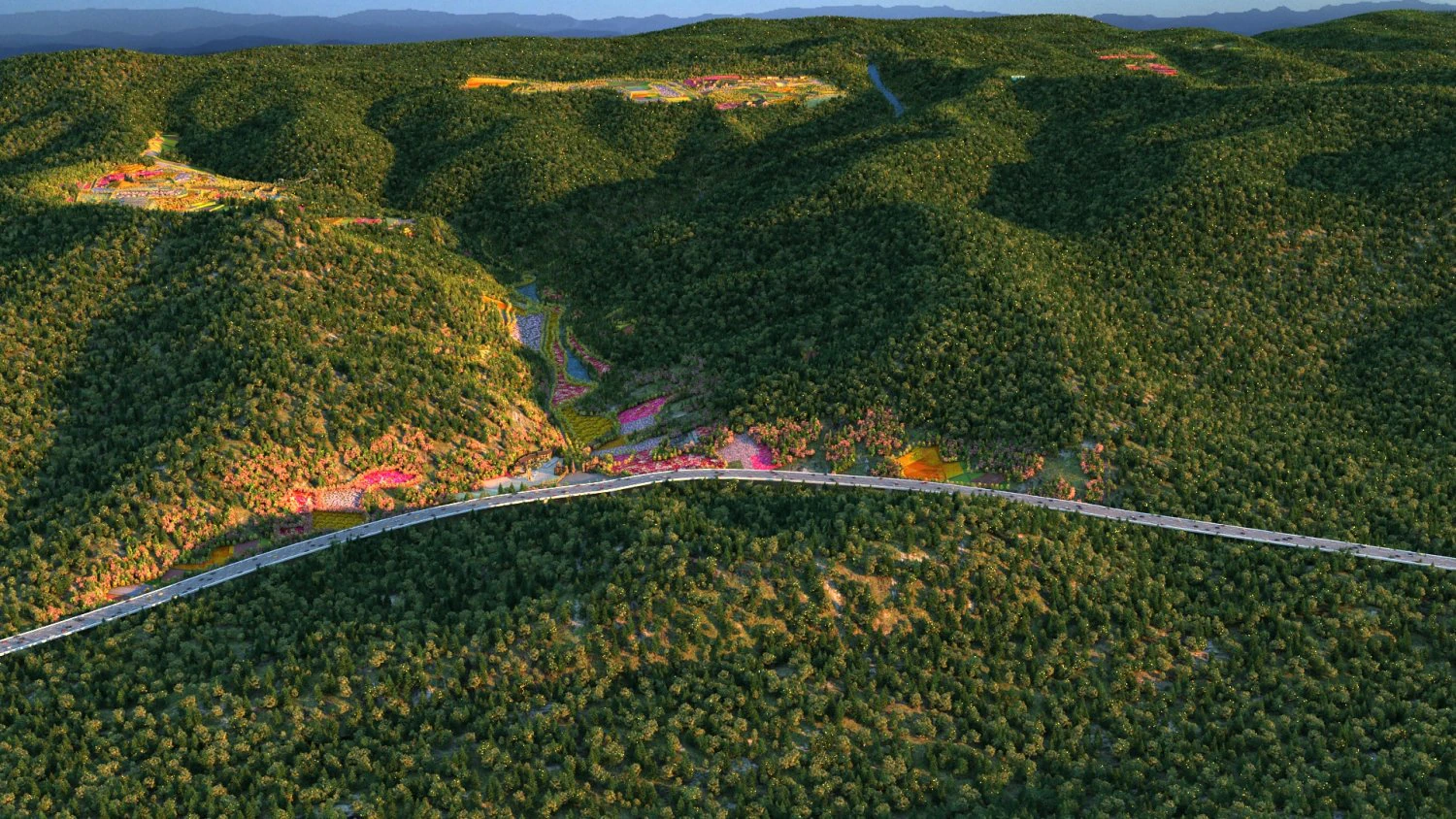 Mountain village 3D Model .c4d .max .obj .3ds .fbx .stl .blend 