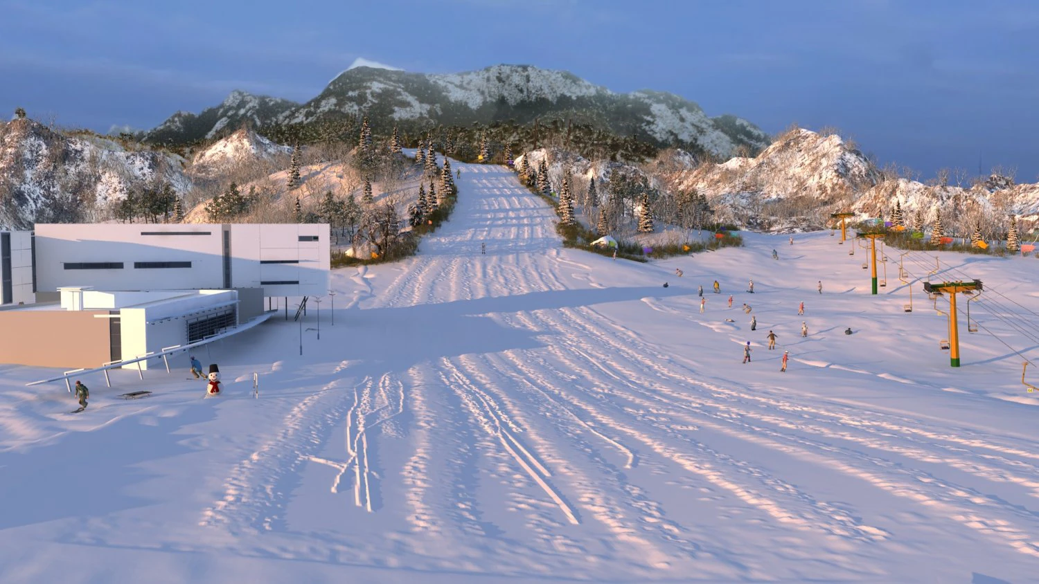 Ski facility 3D Model .c4d .max .obj .3ds .fbx .stl .blend 