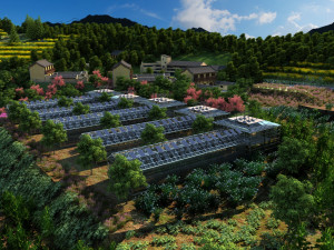 Mountain village 3D Model