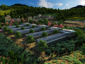 Mountain village Model 3D