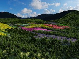 Mountain village 3D Model