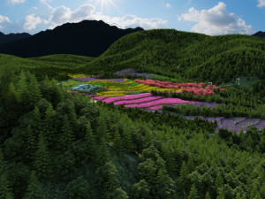 Villaggio di montagna Modello 3D