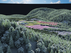 Villaggio di montagna Modello 3D