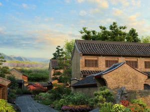 Mountain village 3D Model