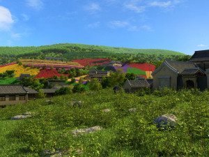 Mountain village Modèle 3D