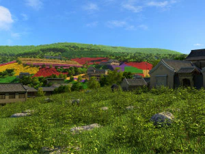 Villaggio di montagna Modello 3D