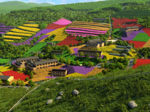 Mountain village Modèle 3D