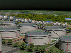 Chemical plant 3D मॉडल