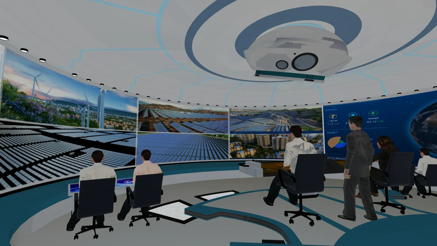 Command room 3D Model .c4d .max .obj .3ds .fbx .stl .blend
