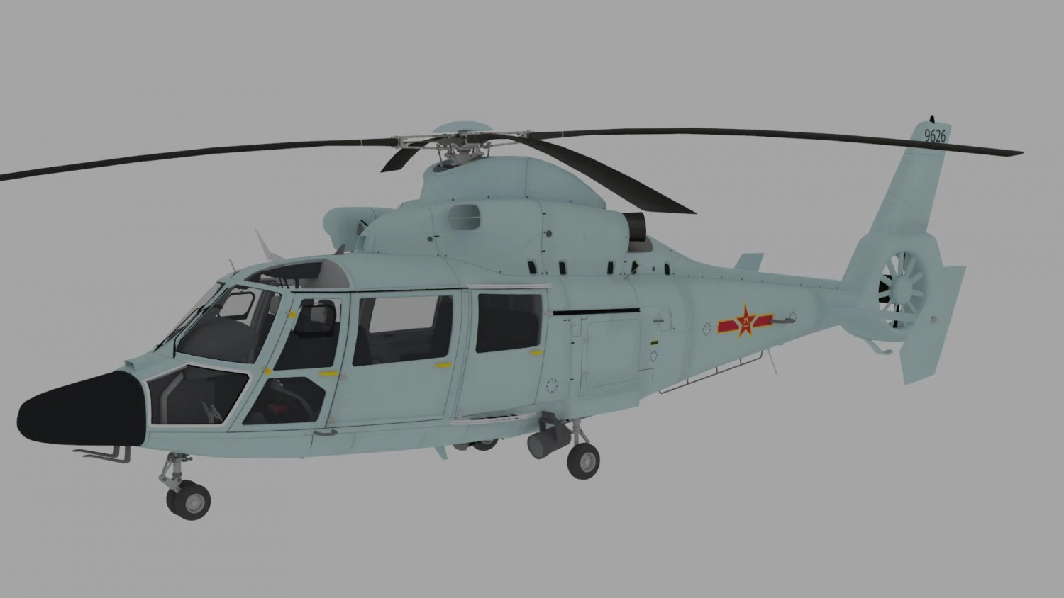Helicopter 3D Model .c4d .max .obj .3ds .fbx .stl .blend 