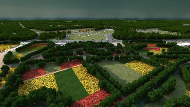 Garden town 3D मॉडल .c4d .max .obj .3ds .fbx .stl .blend 