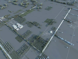 Garden Town 3D Model