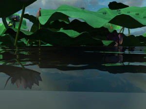 estanque de lotos Modelo 3D