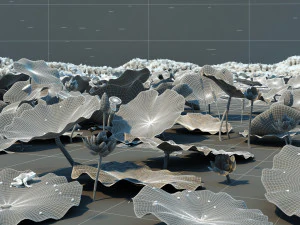 estanque de lotos Modelo 3D