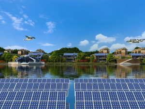 Solar town 3D Model