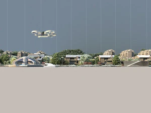 Solar town 3D Model