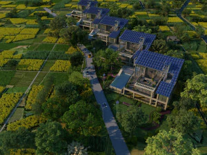 Solar town 3D Model