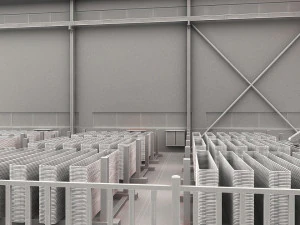 Factory production line 3D Model