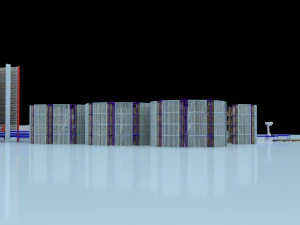 Factory production line 3D Model