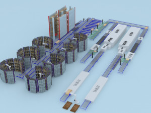 Factory production line 3D Модель