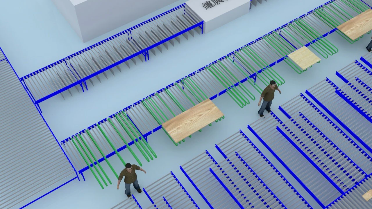 Factory production line 3D Model .c4d .max .obj .3ds .fbx .stl .blend