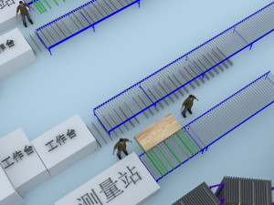Factory production line Modello 3D