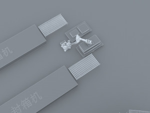 Factory production line Modello 3D